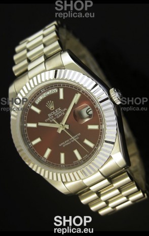 Rolex Day Date II 41MM Swiss Replica Watch - Green Dial - 1:1 Mirror Replica Watch 
