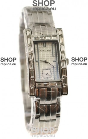 Bvlgari Rettangolo Japanese Replica Watch in Dark Blue Dial