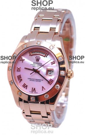 Rolex Day Date Pink Mother of Pearl Japanese Replica Watch
