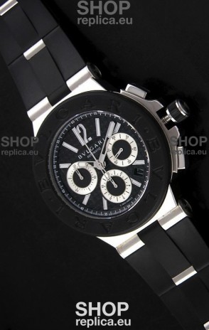 Bvlgari Diagono Swiss Replica Watch in Black Dial