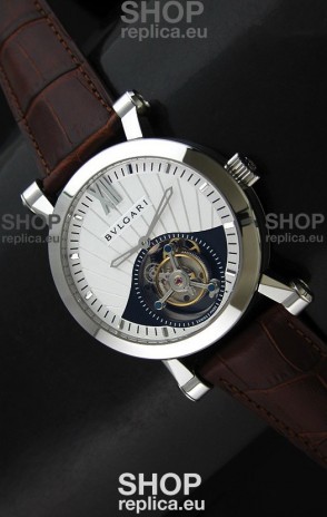 Bvlgari Sotirio Swiss Replica Tourbillon Watch in White Dial