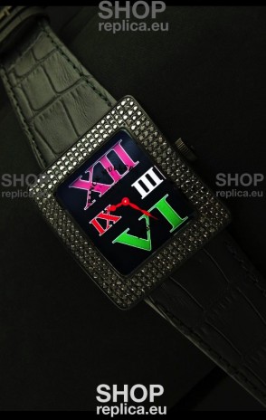 Franck Muller Geneve Infinity Japanese Special PVD Watch in Multi Color Roman Markers