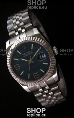 Rolex Datejust Mens Swiss Replica Watch in Blue Dial