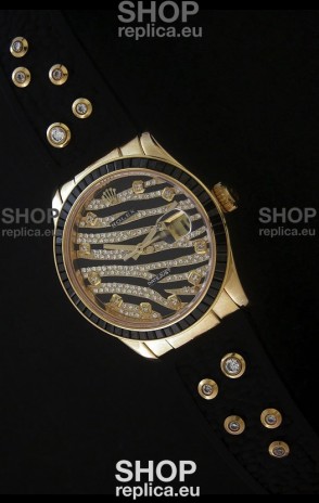 Rolex DateJust Gold Diamond Swiss Replica Watch