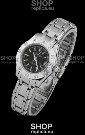 Rolex Datejust Ladies Swiss Replica Ladies Watch in Black Dial