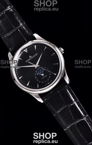 Jaeger LeCoultre Master Ultra Thin Moon Stainless Steel 1:1 Mirror Replica Watch 