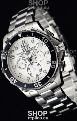 Tag Heuer Aquaracer Chronograph Swiss Quartz White Dial Watch 