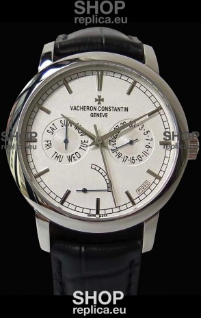 Vacheron Constantin Traditionnelle Day Date Steel Swiss Replica Watch 
