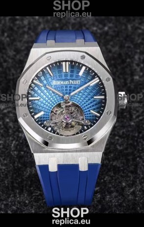 Audemars Piguet Royal Oak Tourbillon 41mm in 904L Casing - Blue Tapisserie Dial 1:1 Ultimate Replica