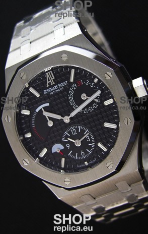 Audemars Piguet Royal Oak Dual Time Swiss Replica Watch in Black Dial
