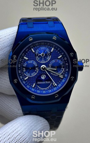 Audemars Piguet Royal Oak Perpetual Calendar Super Clone Blue Ceramic Replica Watch