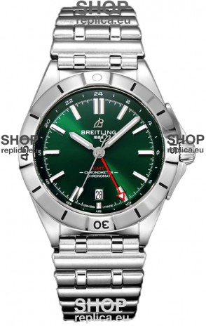Breitling Chronomat Automatic GMT 40 Green Dial 1:1 Mirror Swiss Replica Watch 