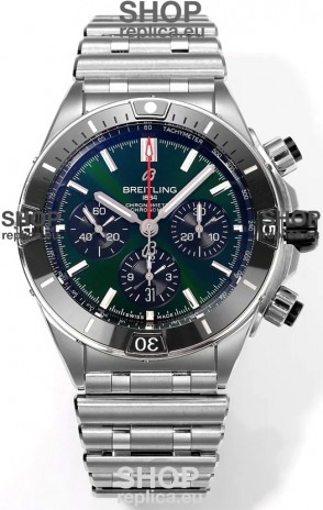 Breitling Chronomat B01 42 Edition Swiss 904L Steel Casing Green Dial 1:1 Mirror Replica Watch