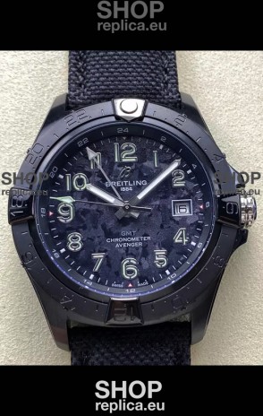 Breitling Avenger Automatic 44 Swiss 1:1 Super Clone Replica Watch - Carbon Dial 