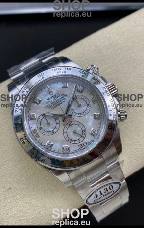 Rolex Cosmograph Daytona M116509-0064 Pearl Dial Cal.4130 Movement - 904L Steel Watch