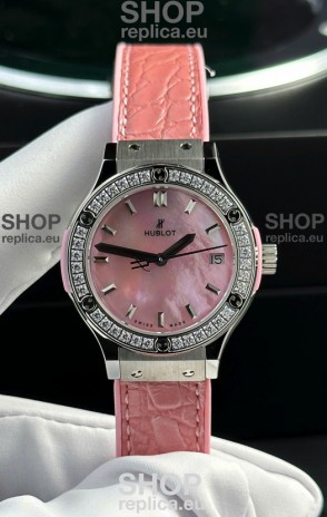Hublot Super Clone Classic Fusion Titanium 33MM 1:1 Mirror Replica Watch Pink MOP Dial