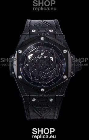Hublot Big Bang One Click Sang Bleu 1:1 Mirror Replica in Ceramic Casing - 45MM Black Dial