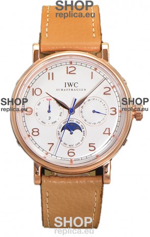 IWC Portofino Perpetual Calendar IW3446 Rose Gold White Dial Swiss Replica Watch 