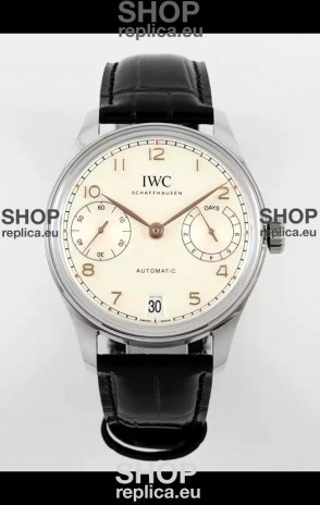 IWC Super Clone Portugieser Swiss 1:1 Mirror Replica Watch White Dial Steel Case Watch
