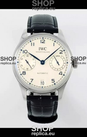 IWC Super Clone Portugieser Swiss 1:1 Mirror Replica Watch White Dial Steel Case Watch