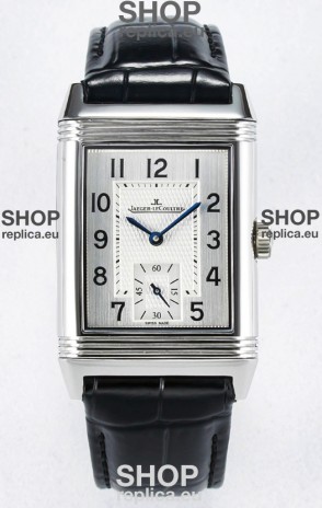 Jaeger-LeCoultre Reverso Super Clone DuoFace Black/White Steel Replica Watch 