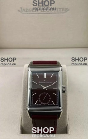 Jaeger-LeCoultre Reverso DuoFace Steel Casing Watch Red Dial in Swiss Automatic Movement