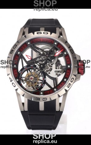 Roger Dubuis Excalibur Spider Flying Tourbillon Skeleton Titanium Casing 45MM 1:1 Mirror Swiss Watch