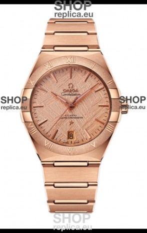 Omega Co-Axial Constellation Rose Gold Meteorite Dial 1:1 Mirror Replica 41MM