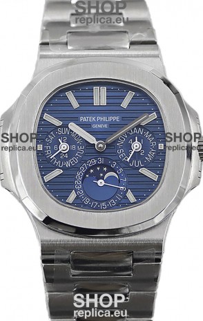 Patek Philippe Nautilus 5740 Perpetual Calendar Stainless Steel Blue Dial Swiss Replica Watch 
