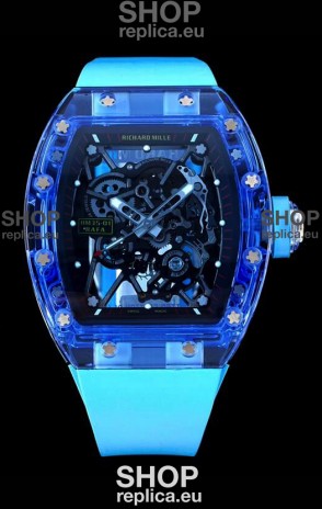 Richard Mille RM35-01 Transparent Sapphires Casing with Genuine Tourbillon Super Clone Watch