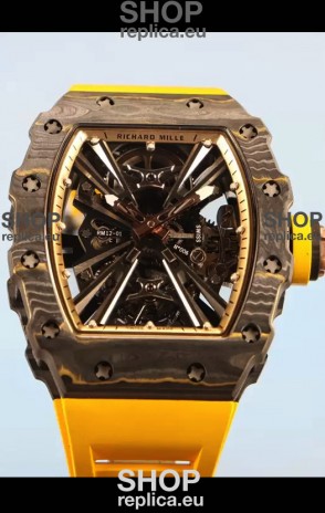 Richard Mille RM12-01 Carbon Fiber Case Genuine Tourbillon Movement 1:1 Mirror Replica Watch