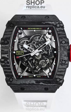 Richard Mille RM35-02 Rafael Nadal Carbon Fiber Casing with Genuine Tourbillon Super Clone Watch