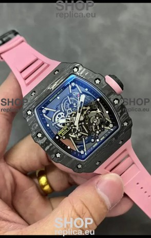 Richard Mille RM35-02 Rafael Nadal Carbon Fiber Casing with Genuine Tourbillon Super Clone Watch