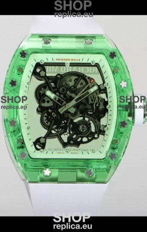 Richard Mille RM055 Transparent Sapphires Casing with Genuine Tourbillon Super Clone Watch