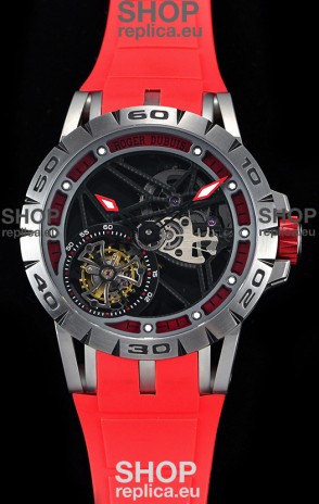 Roger Dubuis Excalibur Spider Flying Tourbillon Skeleton Titanium Casing 1:1 Mirror Swiss Watch