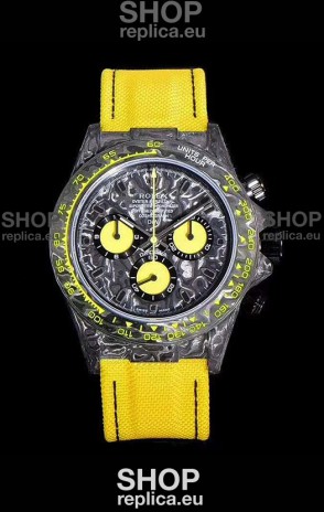 Rolex Daytona DiW Forged Cabon Casing 1:1 Mirror Replica Black Carbon Dial