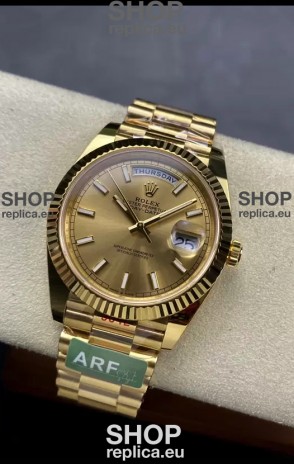 Rolex Day Date Presidential 18K Yellow Gold Watch 40MM - Gold Dial 1:1 Mirror Quality