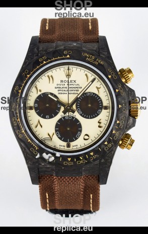Rolex Daytona Super Clone DiW Desert Eagle Arabic Edition Watch - Forged Cabon Casing 1:1 Mirror Replica