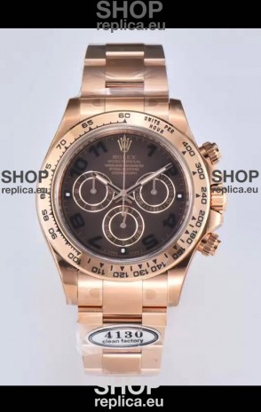 Rolex Cosmograph Daytona M116505-0011 Rose Gold Original Cal.4130 Movement - 904L Steel Watch
