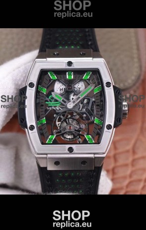 Hublot Masterpiece MP Senna Edition Genuine Tourbillon Swiss Replica Watch in Titanium Casing