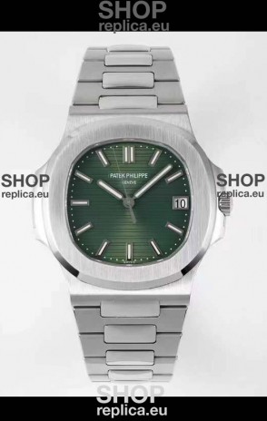 Patek Philippe Nautilus 5711/1A-014 1:1 Mirror Swiss Replica Watch in Green Dial 904L Steel 