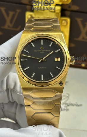 Vacheron Constantin Historiques 222 Super Clone 37MM Yellow Gold Watch in Grey Dial 