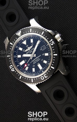 Breitling SuperOcean 44 Special Steel Swiss Replica Watch with Rubber Strap