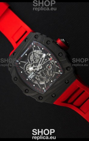 Richard Mille RM35-2 Rafael Nadal Forged Carbon Case with Red Strap