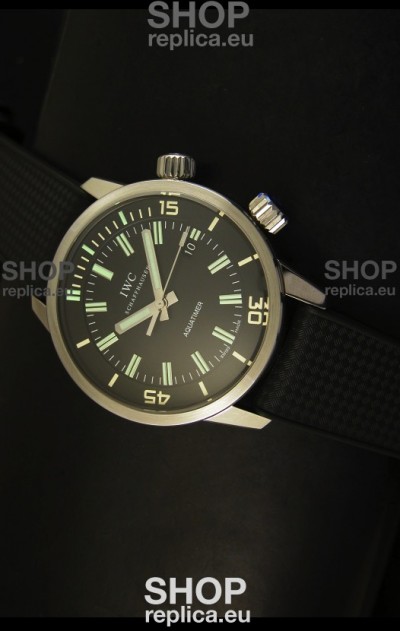 IWC Aquatimer Automatic Vintage 1967 Swiss Watch in Black Dial