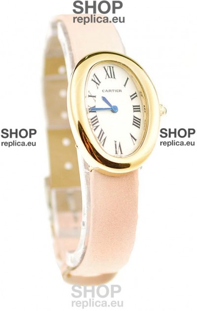 Cartier Baignoire Ladies Japanese Replica Gold Watch