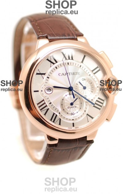 Ballon Blue De Cartier Swiss Replica Gold Watch