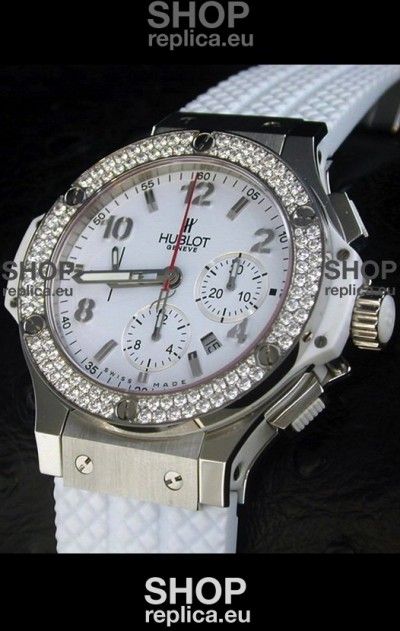Hublot Big Bang Swiss Replica Watch Diamonds Bezel