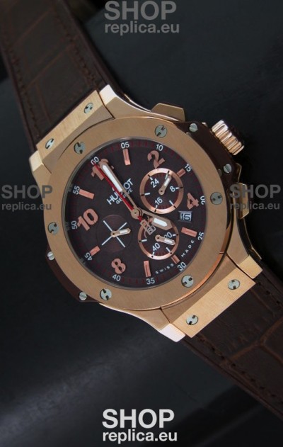 Hublot Big Bang Rose Gold Swiss Replica Watch - 1:1 Mirror Replica Watch
