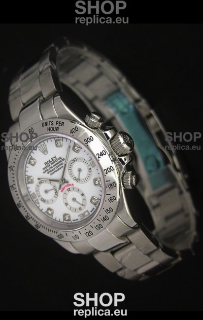 Rolex Daytona Japanese Replica Watch in White Dial